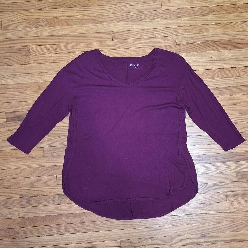 Unbranded Women's Burgundy and Purple Shirt